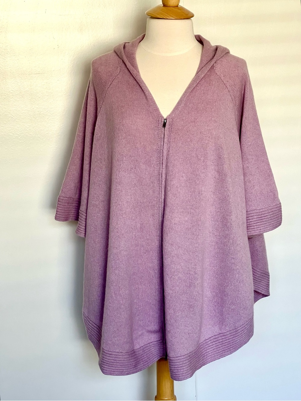 Eileen Fisher zip up poncho